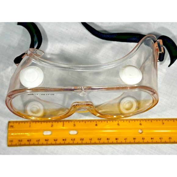 LOT OF 3 PAIRS Safety Googles - Over Glasses - Adjustable Elastic- CE EN166- NEW - Picture 10 of 13